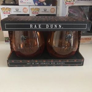 Rae Dunn Halloween Wine Glass Set